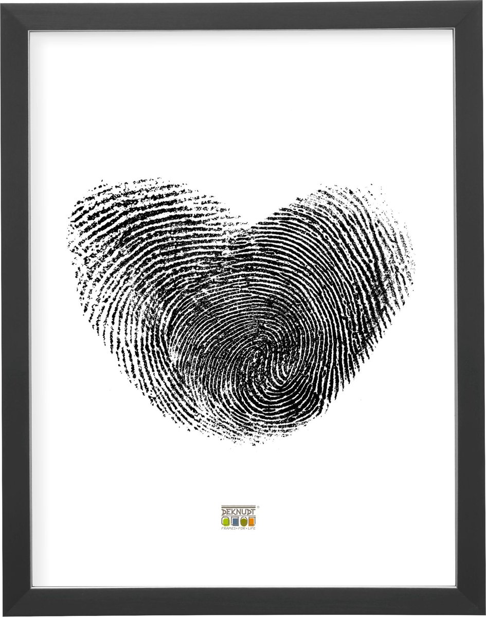 Deknudt Frames Fotolijst - Zwart met zilverbies -S41VK2 - 30x45 cm