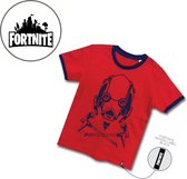 Fortnite - T-shirt - 100% katoen | Populaire game | Kleur Rood - Maat 164cm / 14 Jaar