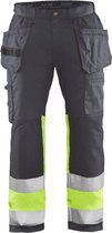 Blaklader High Vis werkbroek met stretch 1558-1811 - Medium Grijs/High Vis Geel - D96