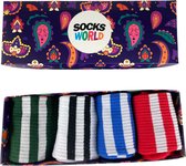 Socksworld-Sokken- Gift-Box-Kousen-met-streep-Kleurlijk