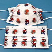 Spiderman | mondmasker kind | mondmasker kinderen wegwerp | mondkapje kind | Rood | Wegwerp Mondkapjes | 20 Stuks - Per 10 stuks Verpakt