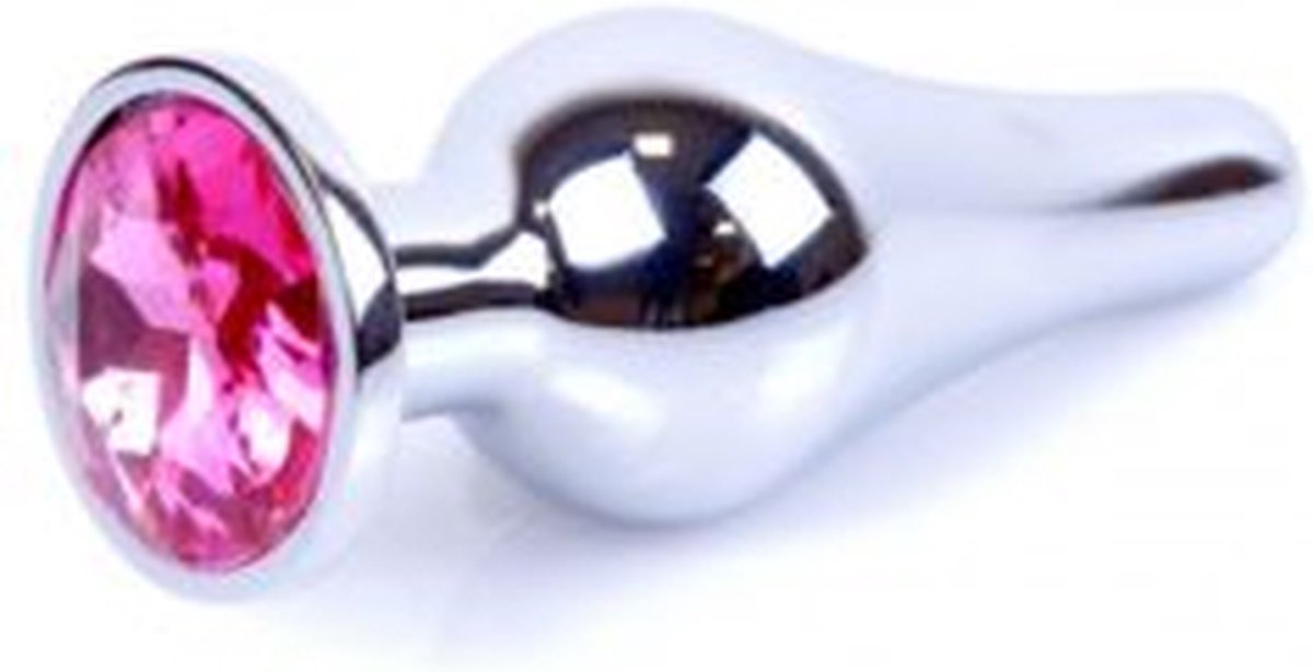 Goedkoopste Bossoftoys - 64-00071 - big Butt Plug - Silver - Anal - Pink