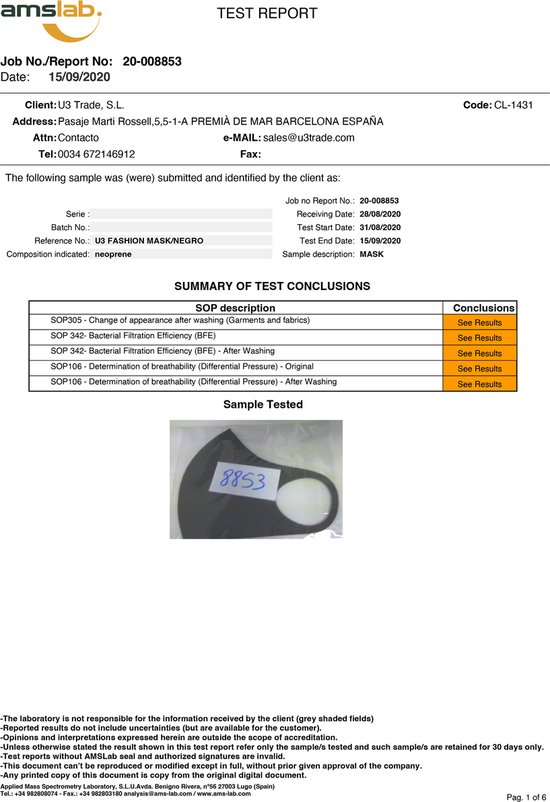 SAFESAVE mondkapjes wasbaar en herbruikbaar geen wegwerp - 100% neopreen gesteriliseerd Mondkapje - Mondmasker - Face mask-Unisex dames/heren gezichtsmasker-Volwassen boven 13 jaar- EN14683:2019 Gecertificeerd - 3 Stuks - Zwart