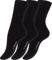 Vincent Creation® Biologisch Katoenen Sokken | 3 paar | Zwart | 35-38 | Duurzame Damessokken Biokatoen