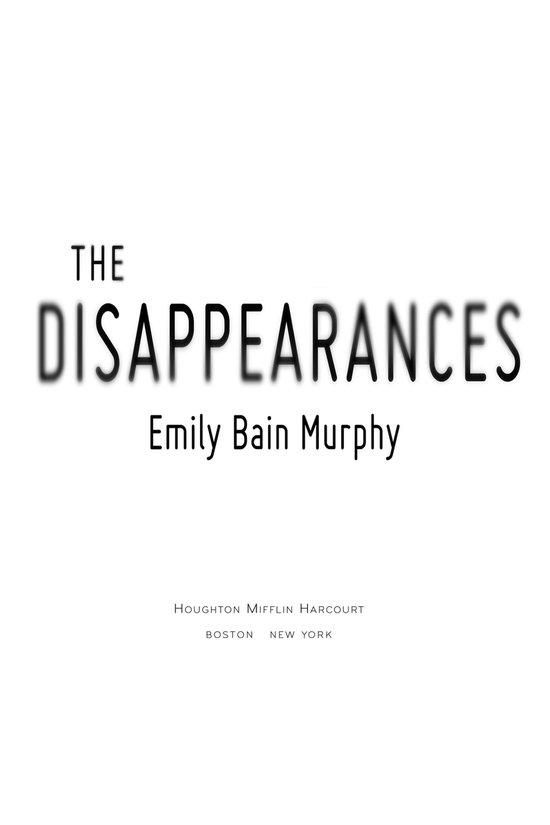 The Disappearances - cover