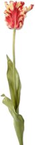 Viv! Home Luxuries Tulp Papegaai - zijden bloem - oranje geel - 71cm - Topkwaliteit