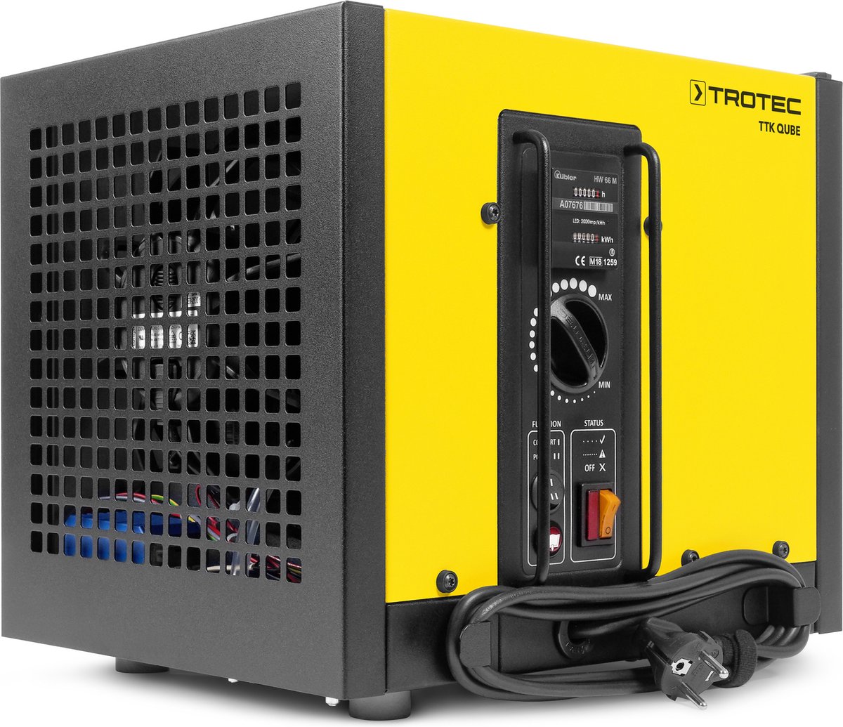 TROTEC Design luchtontvochtiger en luchtreiniger TTK 27 HEPA | Geschikt voor ruimten tot 15 m² / 37 m³ | Ontvochtigingsvermogen max. 12 liter / 24 uur