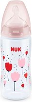 NUK-  Bloemen - First Choice+ Fles- 0-6manden, 300 ml 300 ml