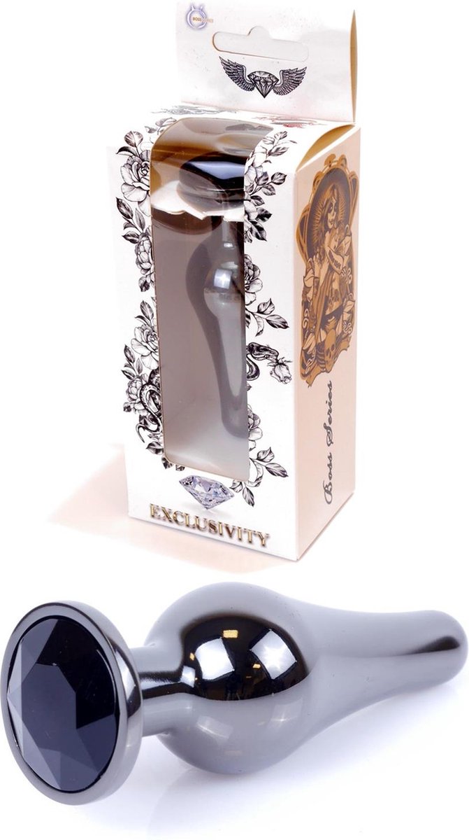 Goedkoopste Bossoftoys - 64-00056 - Butt - Plug - Dark - Silver - Anal - Black