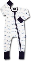 Zipster Sneeuwlandschap - Baby Romper - Bamboe - Met 2-way ritssluiting - 80-86