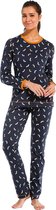 Rebelle pyjama dames - donkerblauw met sokken all-over print - 21212-481-3/529 - maat 36