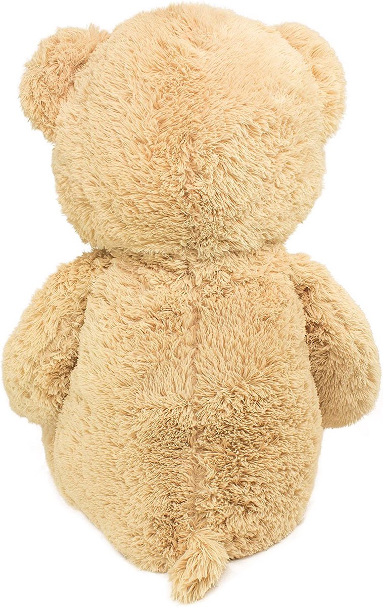 BRUBAKER - XXL Beige Knuffel Beer - Teddybeer - 100cm - Knuffels - Pluche - Beer 100cm - Hoge kwaliteit Knuffeldier - Teddybear Groot - Knuffelbeer - Valentijn Cadeau — afbeelding 8