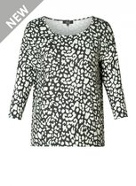 ES&SY Nanja Jersey Shirt - Black/Off White - maat 36