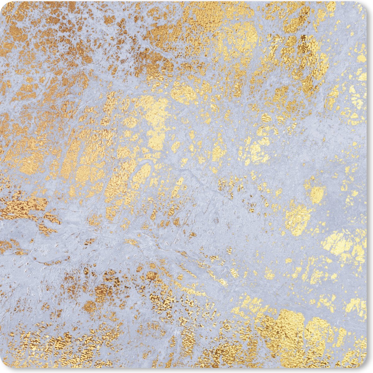 Muismat 30x30 cm - Mousepad Marmer - Goud - Grijs - Muismatten