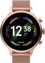 Fossil Gen 6 Smartwatch FTW6082 Dames 42 mm - Roségoudkleurig