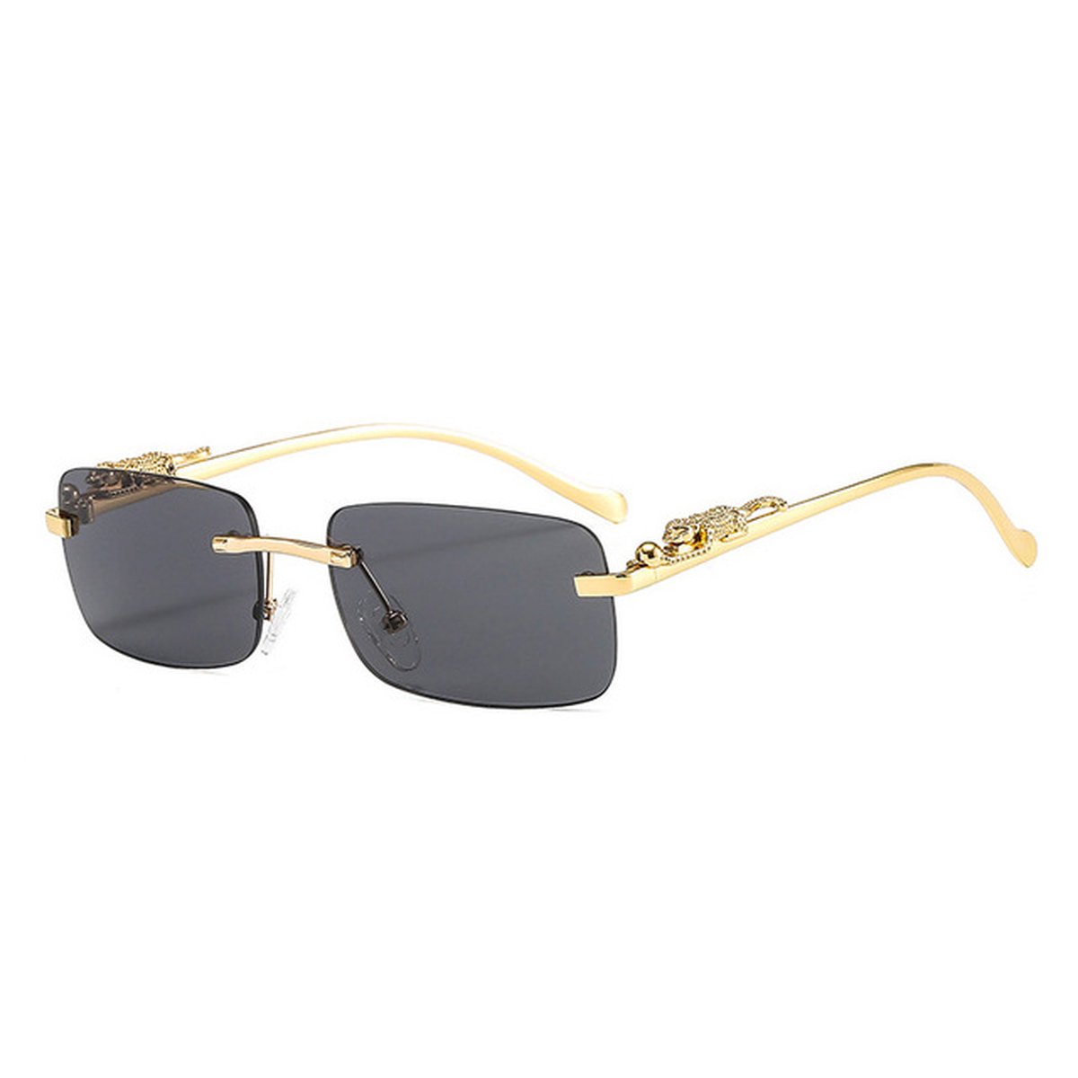 LOUD AND CLEAR® - Heren Zonnebril - Dames Zonnebril - Goud - Zwart - Luipaard - Luxe