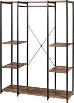 Kamyra® Kledingkast - Kast, Opbergkast - Slaapkamer, Woonkamer - Multifunctioneel, Stevig - MDF - 167x40x120 - Bruin, Zwart