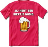 Jij Hebt Een Biertje Nodig T-Shirt | Bier Kleding | Feest | Drank | Grappig Verjaardag Cadeau | - Roze - M