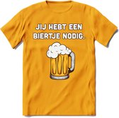 Jij Hebt Een Biertje Nodig T-Shirt | Bier Kleding | Feest | Drank | Grappig Verjaardag Cadeau | - Geel - XXL