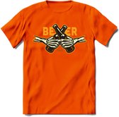 Proost T-Shirt | Bier Kleding | Feest | Drank | Grappig Verjaardag Cadeau | - Oranje - L