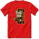 Bier Tap T-Shirt | Bier Kleding | Feest | Drank | Grappig Verjaardag Cadeau | - Rood - L