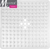 Meisterhome® Antislipmat Douchemat -  53x53 cm - Transparant - met Zuignappen – Antislip mat voor in Bad of Douche - Wasbaar