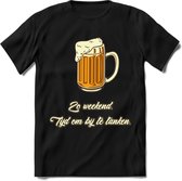 Zo Weekend, Tijd Om Bij Te Tanken T-Shirt | Bier Kleding | Feest | Drank | Grappig Verjaardag Cadeau | - Zwart - M