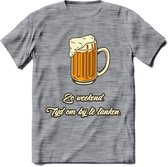 Zo Weekend, Tijd Om Bij Te Tanken T-Shirt | Bier Kleding | Feest | Drank | Grappig Verjaardag Cadeau | - Donker Grijs - Gemaleerd - M