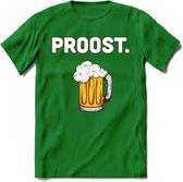 Proost T-Shirt | Bier Kleding | Feest | Drank | Grappig Verjaardag Cadeau | - Donker Groen - M