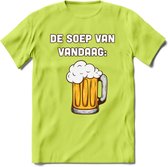 De Soep Van Vandaag T-Shirt | Bier Kleding | Feest | Drank | Grappig Verjaardag Cadeau | - Groen - L