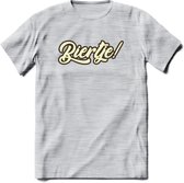 Biertje! T-Shirt | Bier Kleding | Feest | Drank | Grappig Verjaardag Cadeau | - Licht Grijs - Gemaleerd - S