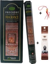 2 Kokers - Wierook - Wierookstokjes - Wierooksticks - Incense sticks - Precious Fragrance - 40 stokjes + 5 mini wierookstokjes + Gelukspoppetje