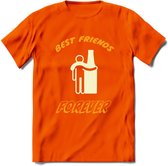 Best Friends Forever T-Shirt | Bier Kleding | Feest | Drank | Grappig Verjaardag Cadeau | - Oranje - S