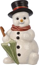 Goebel - Kerst | Decoratief beeld / figuur Sneeuwpop Mijn kleine kristal | Aardewerk - 12cm