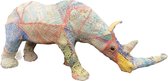 Neushoorn patchwork, decoratie, wilde dieren, mooi cadeau