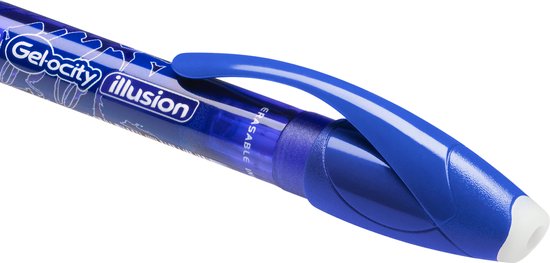 BIC Gel-Ocity Illusion uitwisbare Gelpen Rollerbal Pen Blauw - punt 0.7 mm  - 2 stuks