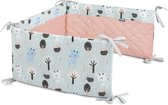 Sensillo Baby Bedbumper - Bedomrander - Anti stootrand Ledikant - Bed Zijbeschermers - 180x30cm - Roze Hertjes