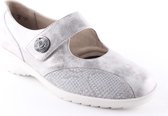 Solidus -Dames -  zilver - ballerina's & mocassins - maat 37.5