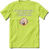 50 is pas het begin T-Shirt | Grappig Abraham 50 Jaar Verjaardag Kleding Cadeau | Dames – Heren - Groen - 3XL