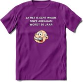 Ja het is echt waar T-Shirt | Grappig Abraham 50 Jaar Verjaardag Kleding Cadeau | Dames – Heren - Paars - L