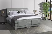 Elektrische Boxspring LUXA - Pocketvering - Luxe Topper - Grijs - Boxspring 140x200 - Inclusief Montage