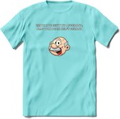 Een halve eeuw nu afgerond T-Shirt | Grappig Abraham 50 Jaar Verjaardag Kleding Cadeau | Dames – Heren - Licht Blauw - S