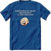 Iedereen mag het weten T-Shirt | Grappig Abraham 50 Jaar Verjaardag Kleding Cadeau | Dames – Heren - Donker Blauw - M