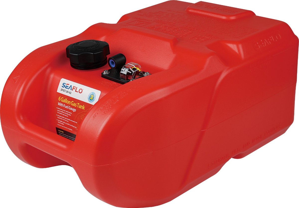 Seaflo 24 liter draagbare brandstoftank – buitenboordmotortank met inhoudsmeter