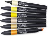 Winsor & Newton Promarker - Stiften set - Yellow Tones - 6 stuks