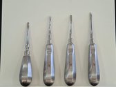 Belux Surgical/ Tandheelkundige Elevator Rechte Wortel Extractie Implant 4 stuks Instrumenten/RVS