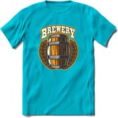 Beer Barrel T-Shirt | Bier Kleding | Feest | Drank | Grappig Verjaardag Cadeau | - Blauw - 3XL
