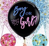 Gender Reveal Ballon - Boy or girl - Blauw Roze - Baby - Jongen of meisje - Confetti - Babyshower - Zwanger