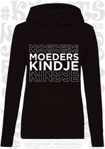 MOEDERS KINDJE dames hoodie - Zwart - Maat XXL - lange mouwen - met capuchon - grappige teksten - leuke hoodies - humor - quotes - kwoots