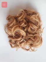 Curly Haar Messy Bun Knot Licht Goud Blond Clip in met Schuifjes diverse kleuren